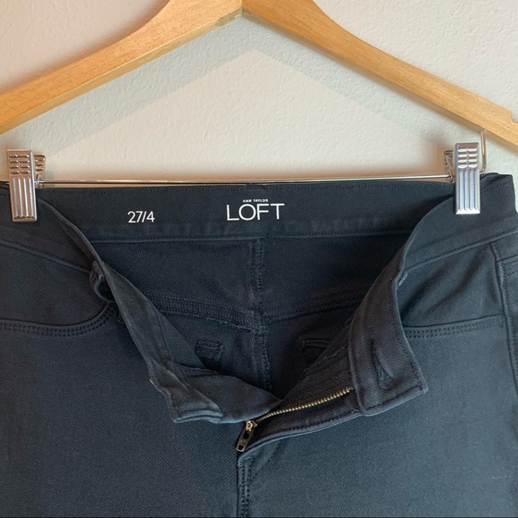Ann Taylor Loft Black Cotton/Spandex Skinny Jeans 27/4 - Picture 3 of 6